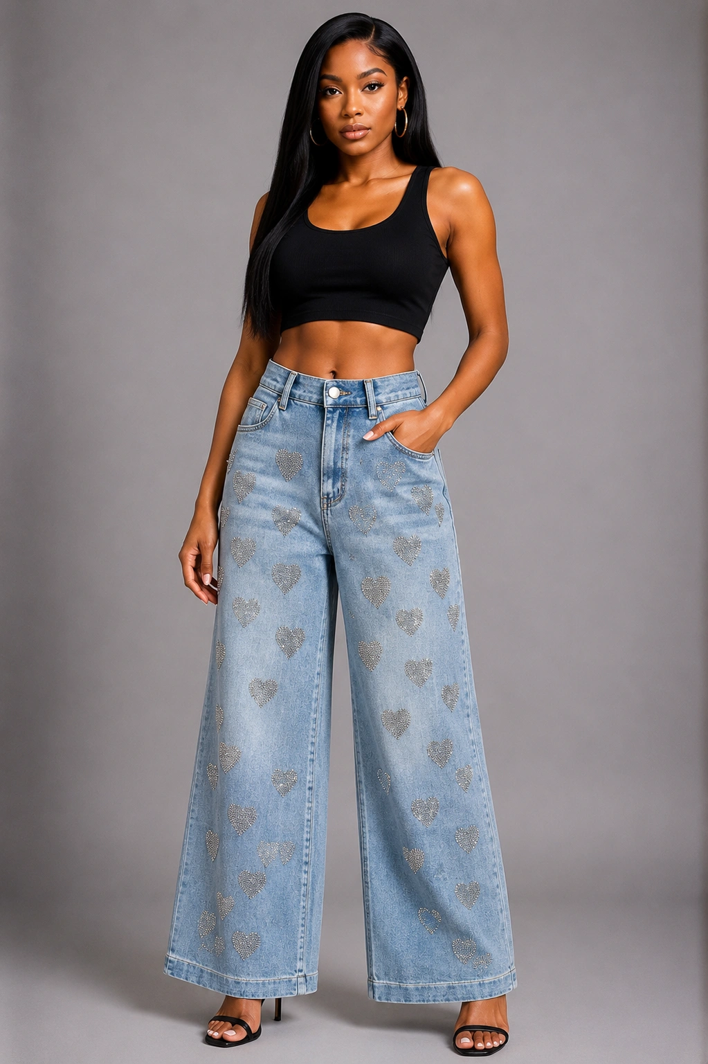 Confident in denim and hoops denim and hoops Jean only - Image 1