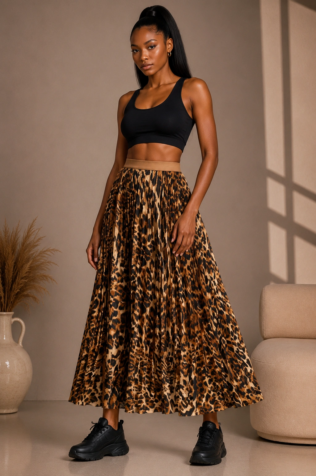 Confident elegance in minimalist fashion c Elegance skirt - Image 1