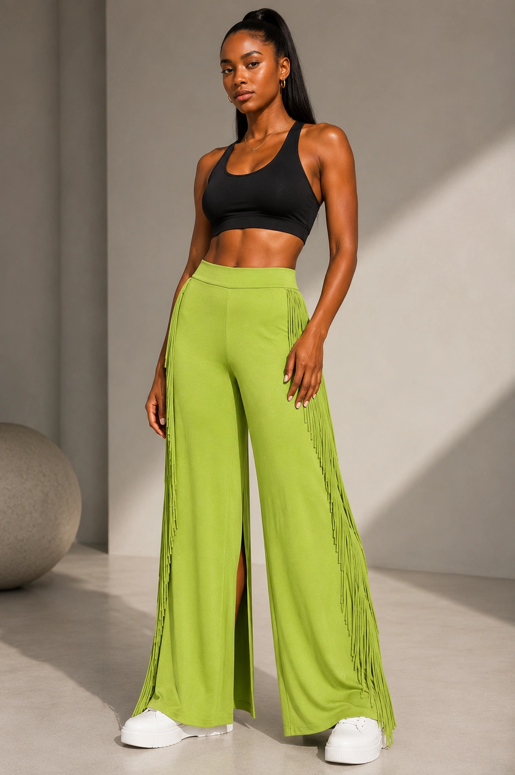 Poised fashion with dynamic textures Poised fashion with dynamic textures Palazo - Image 1